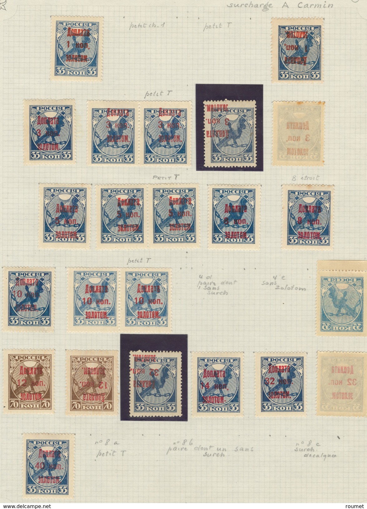 * Collection. 1921-1960 (Poste, PA, BF), bel ensemble, valeurs moyennes et séries complètes, nuances, des paire, bloc de