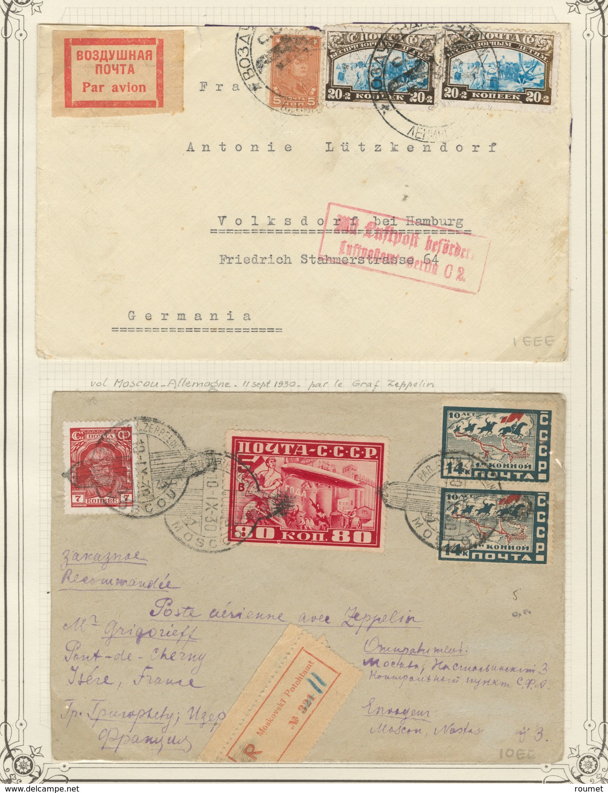 * Collection. 1921-1960 (Poste, PA, BF), bel ensemble, valeurs moyennes et séries complètes, nuances, des paire, bloc de