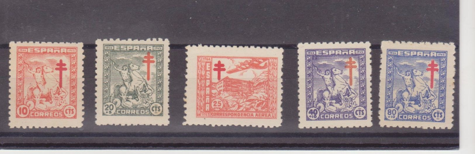 ESPAÑA 1944 PRO TUBERCULOSOS NR. 984/88**MNH - 1931-....