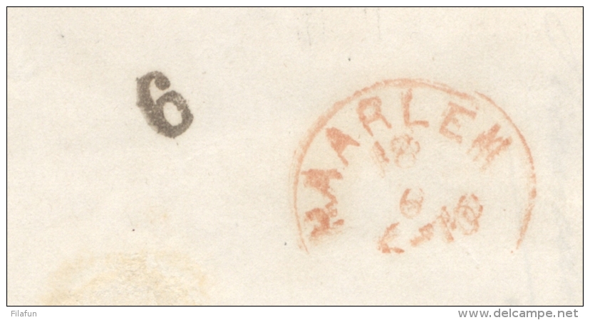 Nederland - 1868 - Complete Vouwbrief Van SLOTEN (PEP 6285-01) Via AMSTERDAM Naar HAARLEM - ...-1852 Prephilately