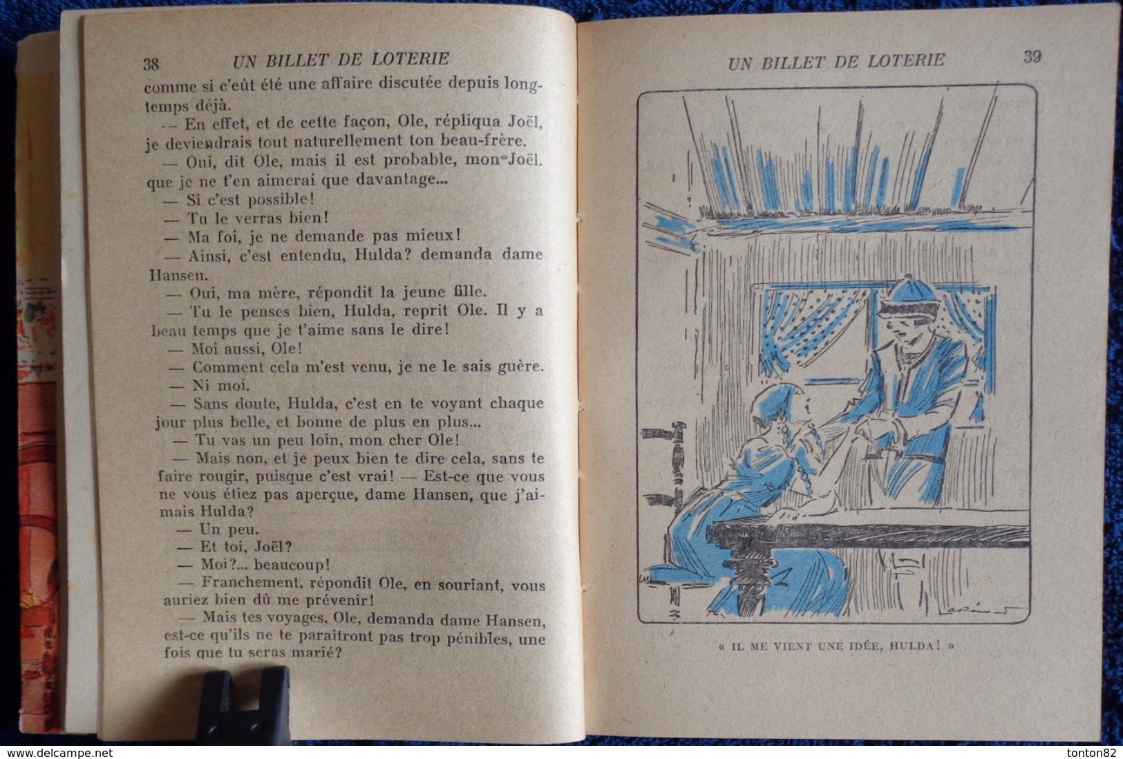 Jules Verne - Un Billet De Loterie - Bibliothèque De La Jeunesse - ( 1948 ) - Illustrations : André Pécoud . - Bibliothèque De La Jeunesse