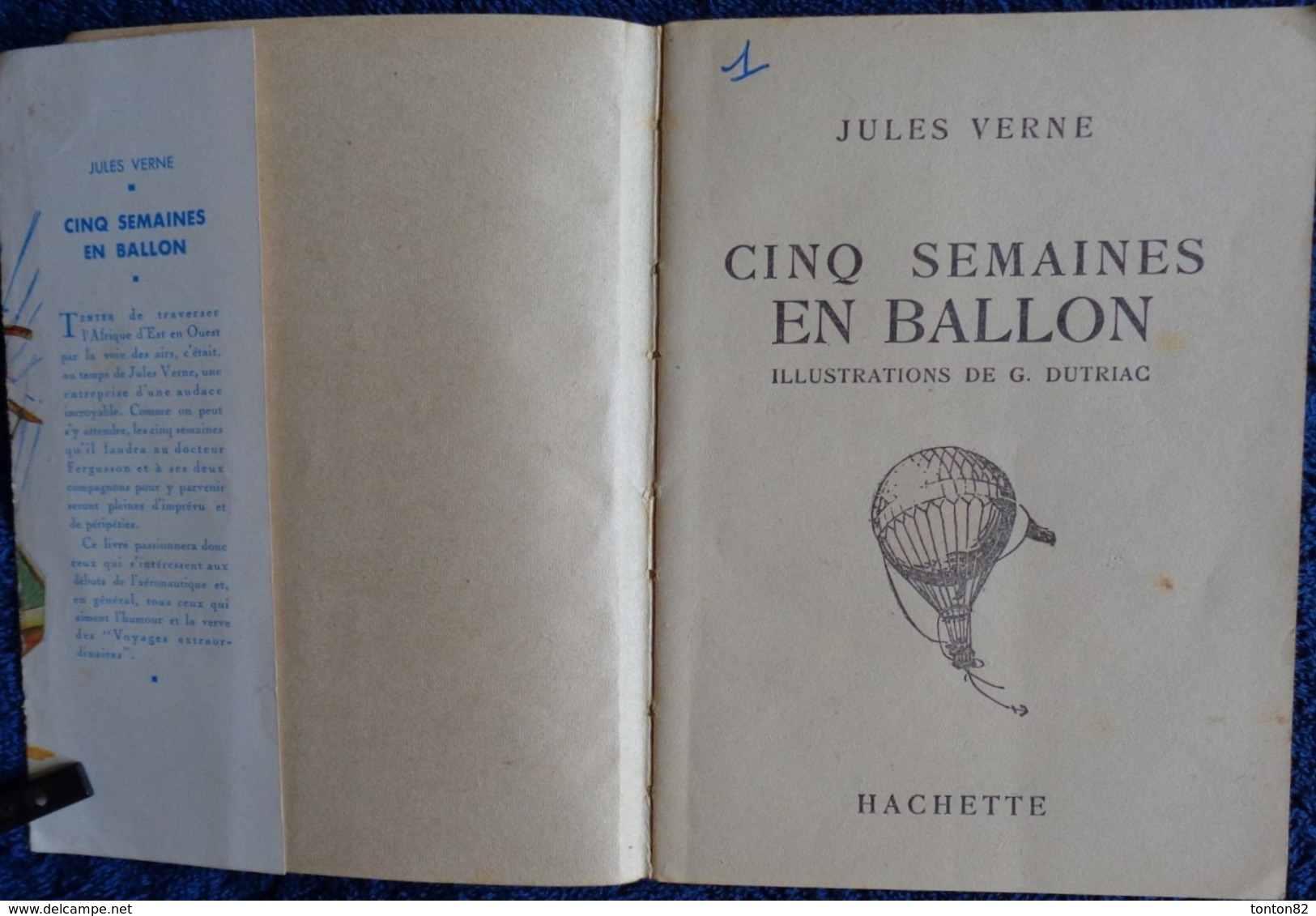 Jules Verne - Cinq Semaines En Ballon - Bibliothèque De La Jeunesse - ( 1949 ) . - Bibliothèque De La Jeunesse