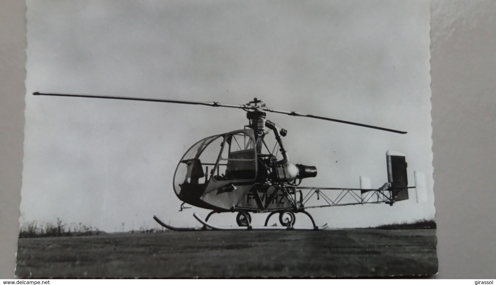 CPSM HELICOPTERE DANS LE CIEL DE FRANCE LE DJINN SO 1221 PI 1953 - Elicotteri