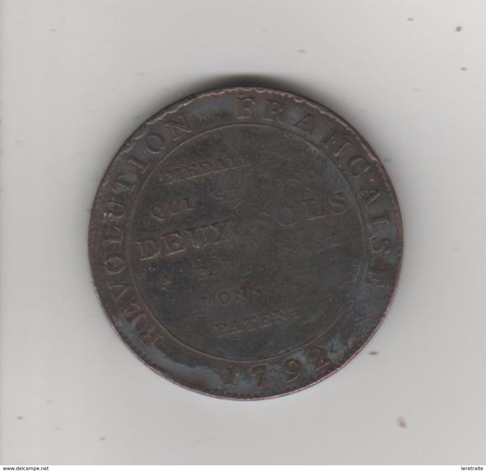 -  2 SOLS MONNERON 1792 AN IV ( AVERS / REVERS DECENTRE ) - Errors & Oddities