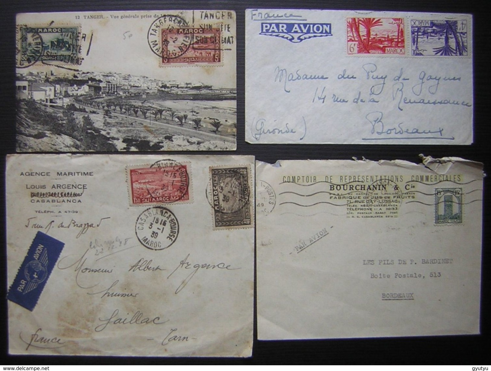 Maroc : Lot De 3 Lettres Et 1 Carte, Voir Photos ! - Lettres & Documents