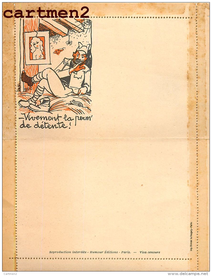 SERIE DE 12 CARTE LETTRE DEPLIANTE : ILLUSTRATEUR BEC HUMOUR MILITAIRE TANK GUERRE SOLDATS CASERNE PATRIOTIQUE ARMEE - Humoristiques