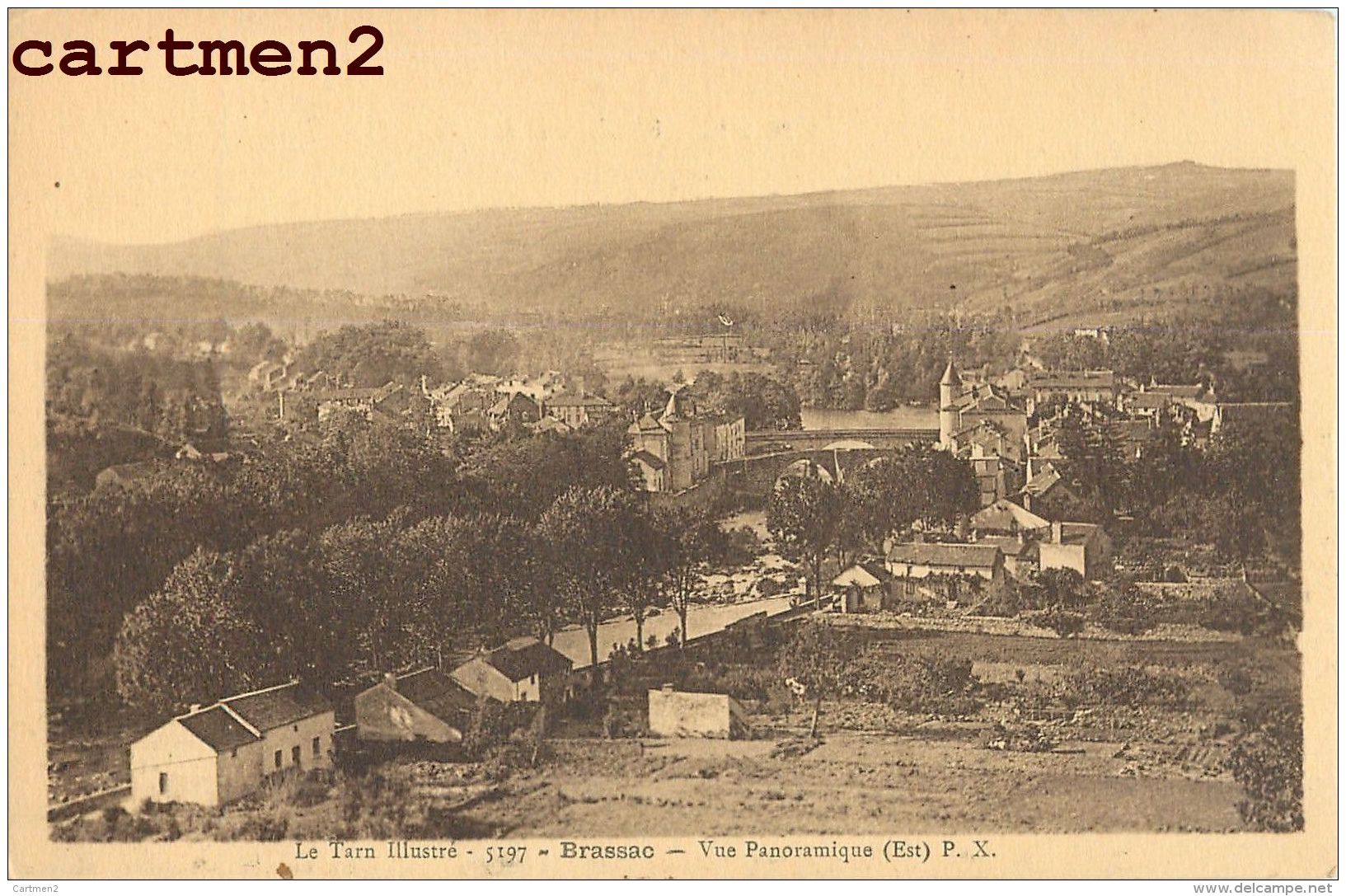 LOT DE 14 CPA : BRASSAC QUAI FOURTOUNARIE PONT COUVENT OULIAS MAIRIE VUE GENERALE CHATEAU FERRIERES 81 TARN - Brassac