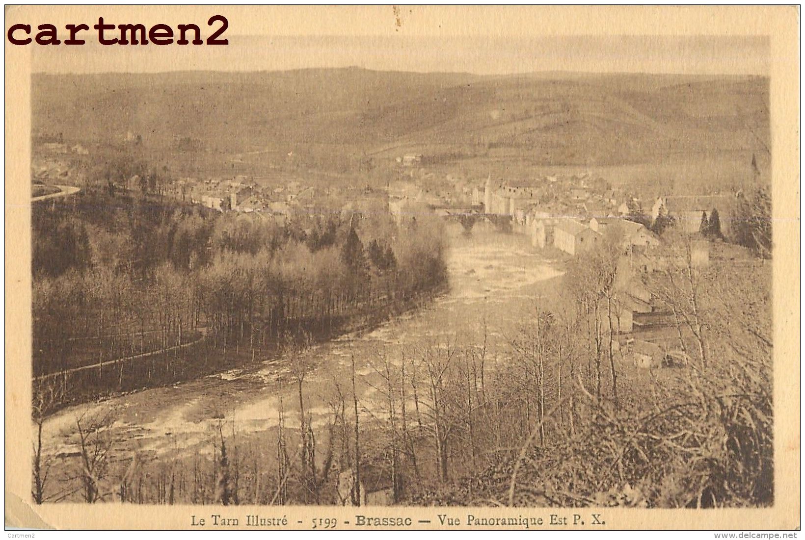 LOT DE 14 CPA : BRASSAC QUAI FOURTOUNARIE PONT COUVENT OULIAS MAIRIE VUE GENERALE CHATEAU FERRIERES 81 TARN