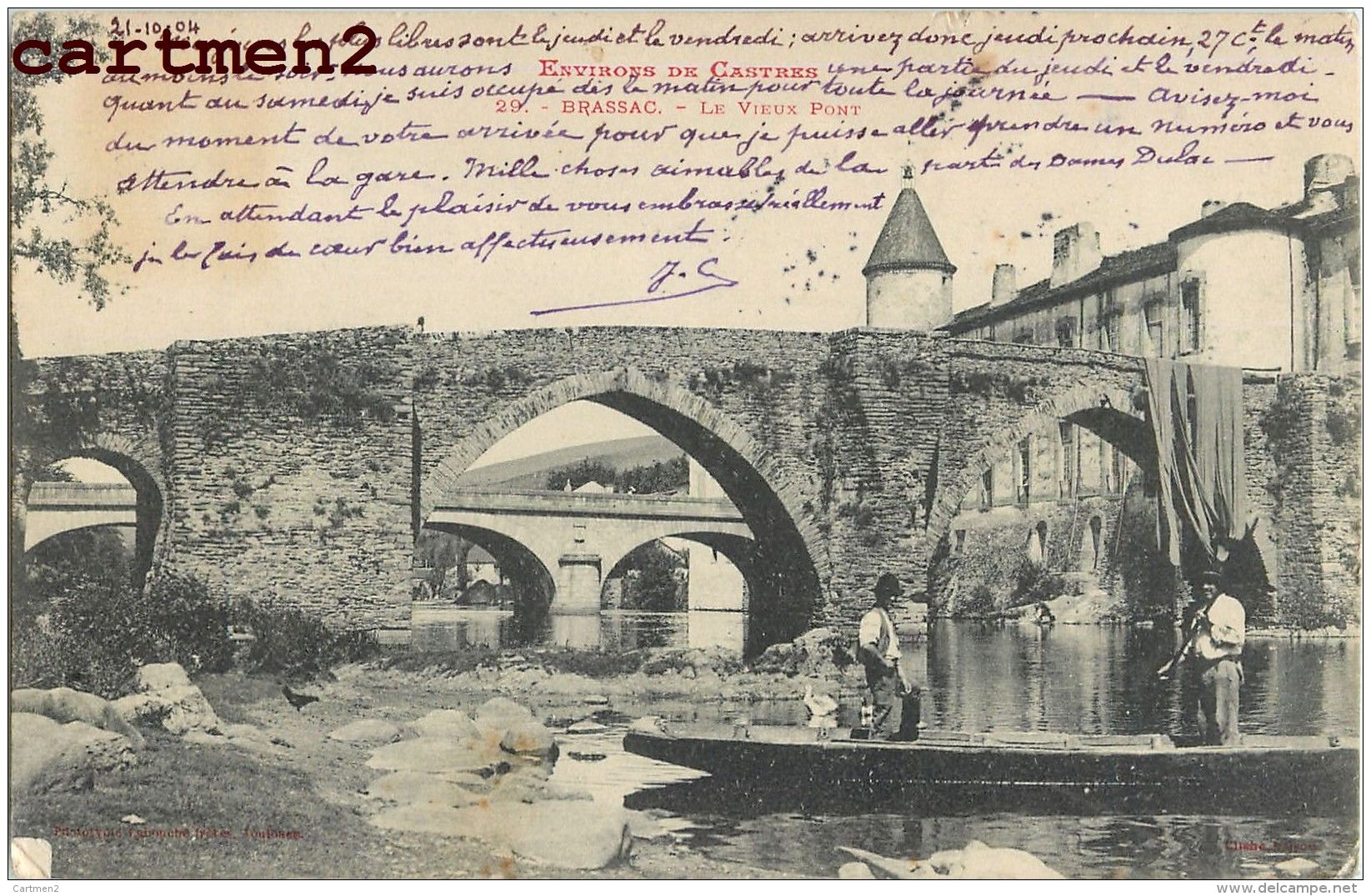 LOT DE 14 CPA : BRASSAC QUAI FOURTOUNARIE PONT COUVENT OULIAS MAIRIE VUE GENERALE CHATEAU FERRIERES 81 TARN