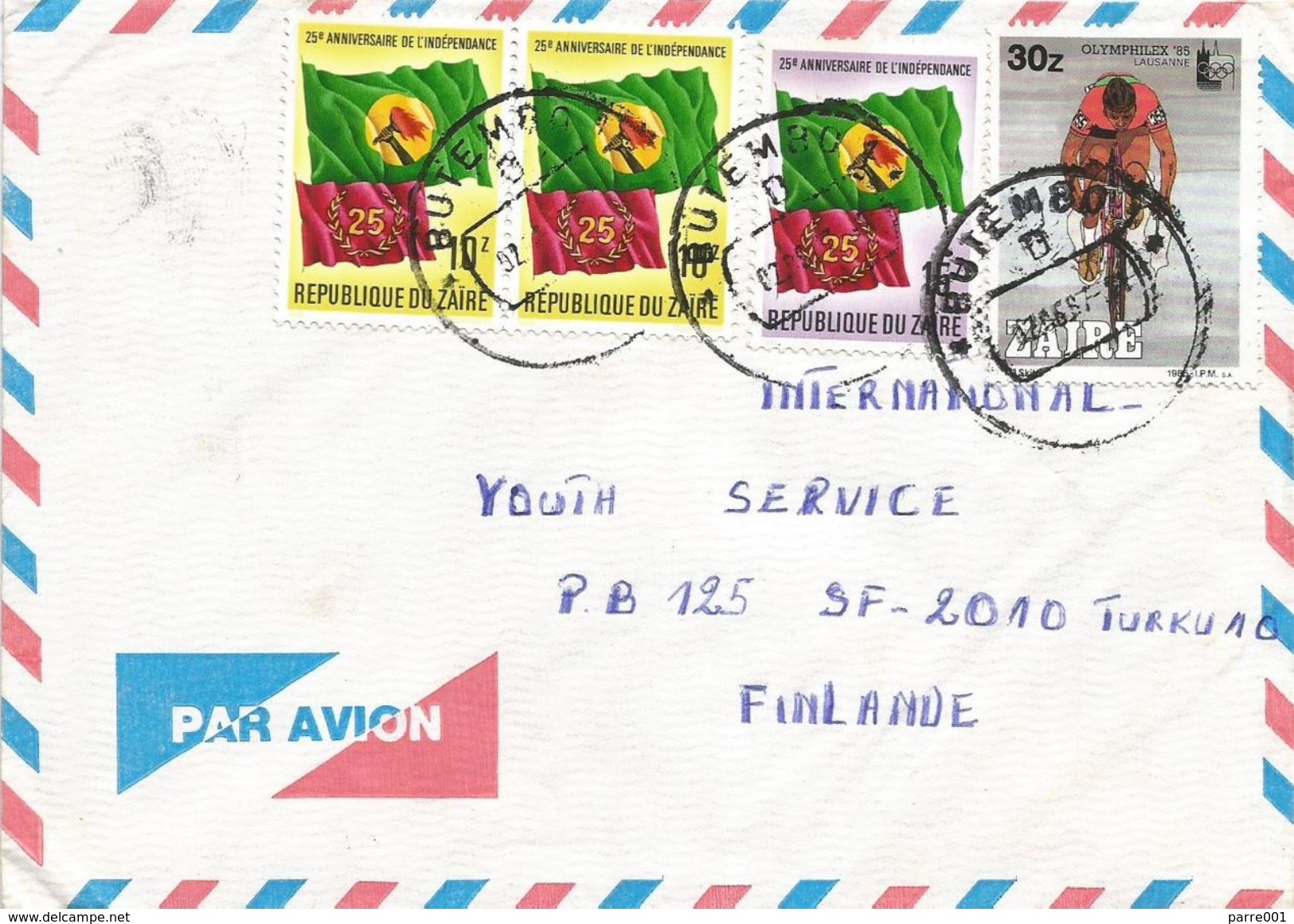 Zaire Congo 1987 Butembo Flag Cycling Cover - Gebruikt