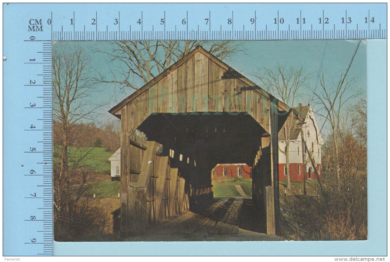 Conway Mass. USA - Conway Covered Bridge, Pont Couvert De Conway  - 2 Scans - Ponts