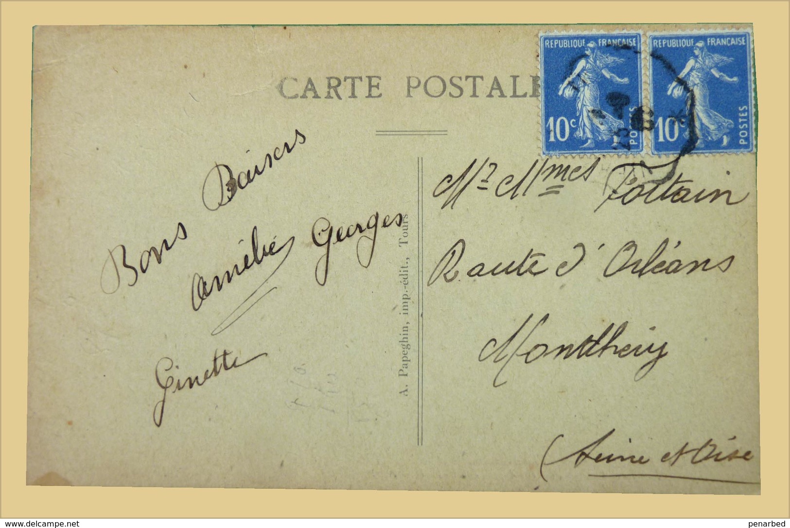 roulette sur 21 plis ( 1 enveloppe et 20 cartes postales )  Semeuse et Pasteur / carte Samaritaine Bon Marché et autres