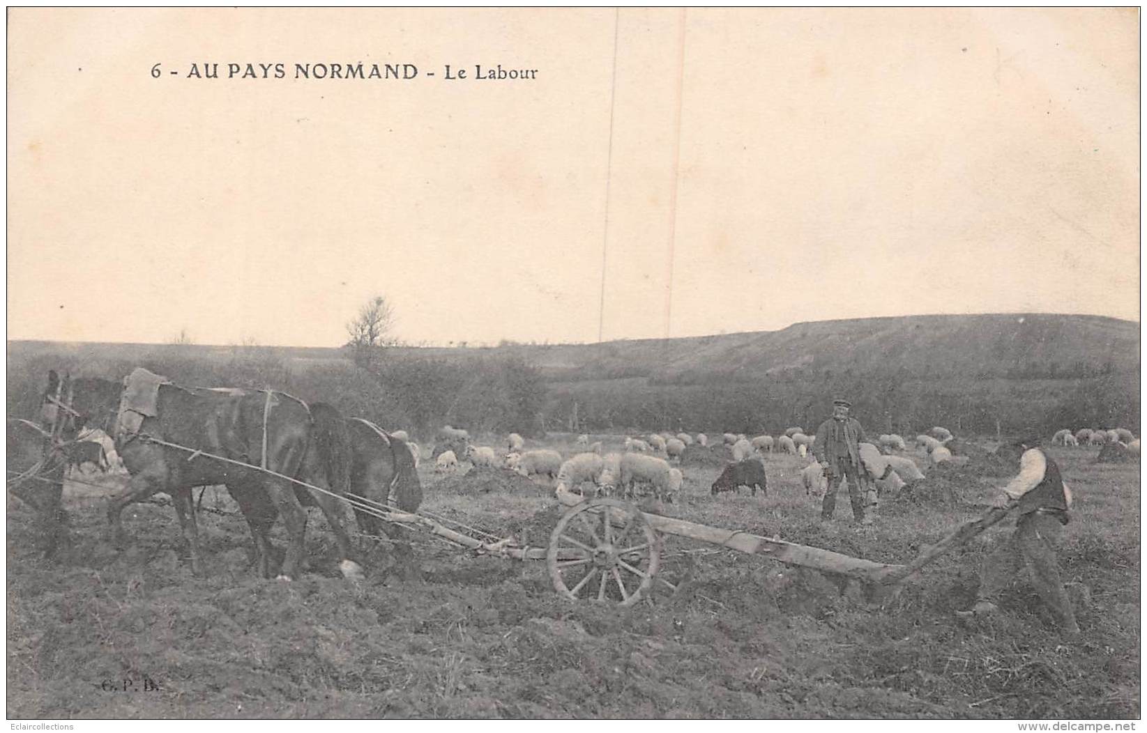 Thème: Agriculture. Battage. Moisson: Labourage Au Pays Normand   (voir Scan) - Fermes