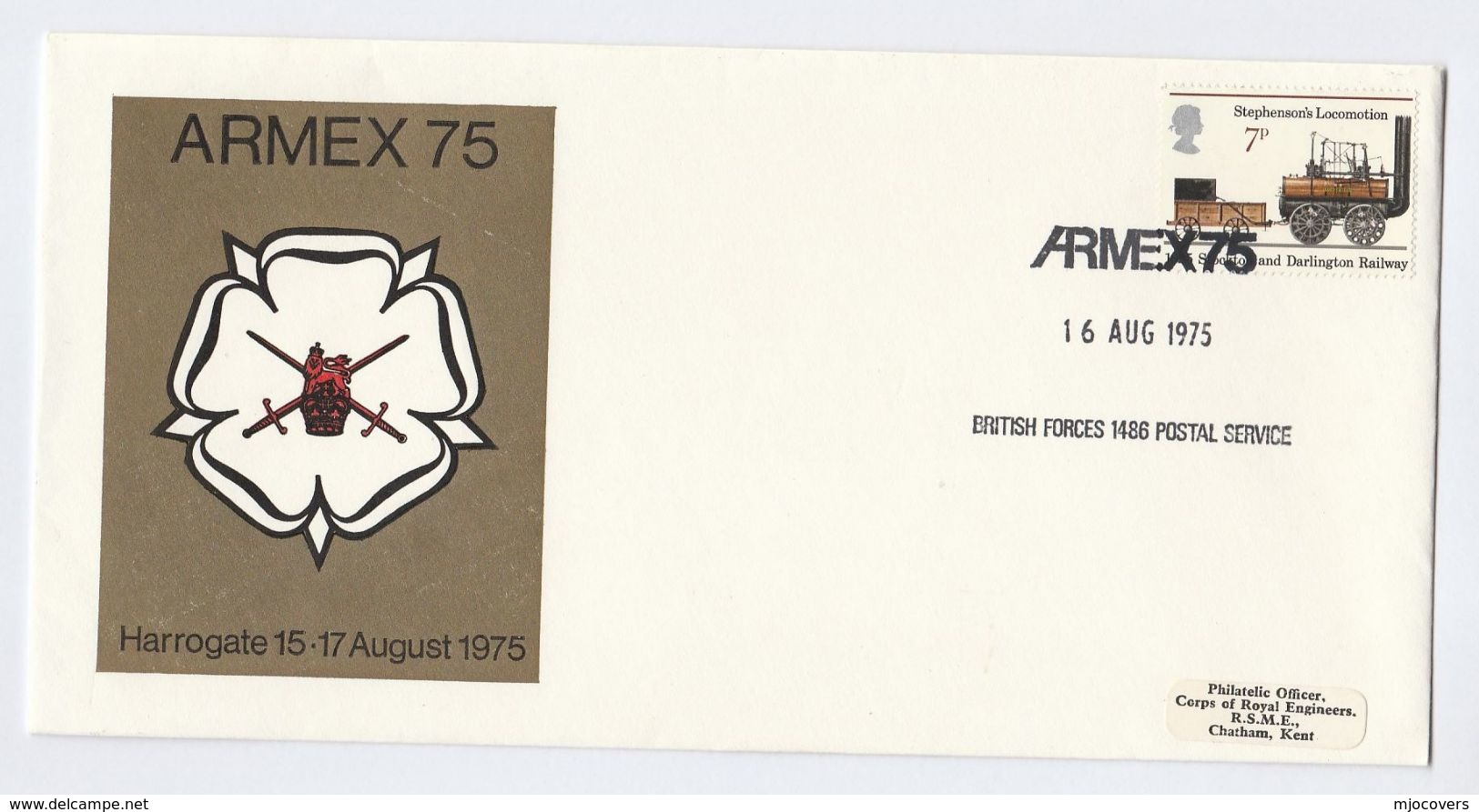 1975 HARROGATE ARMEX  COVER With SPECIAL BRITISH FORCES EVENT Pmk Gb Stamps Military - Militaria