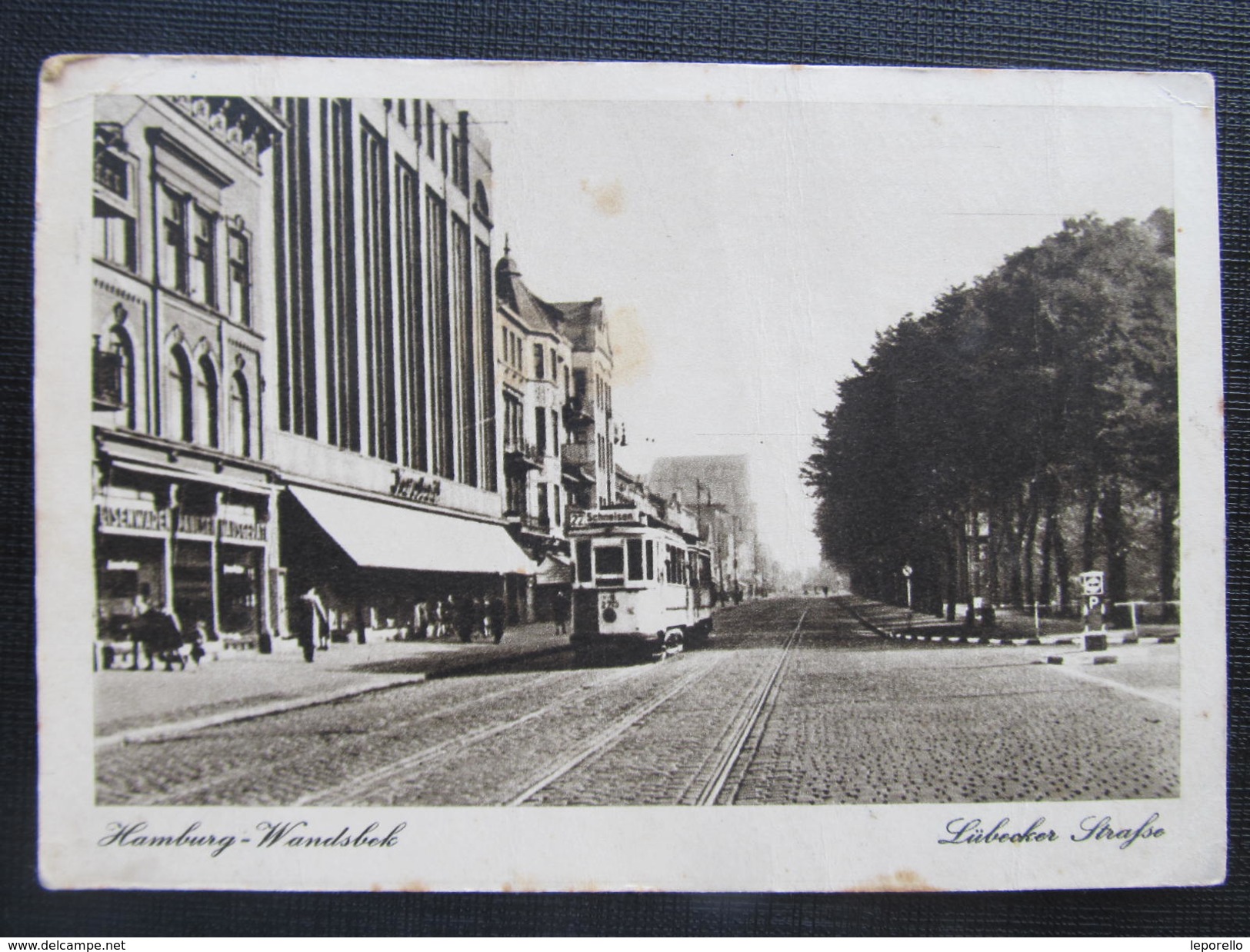 AK HAMBURG WANDSBEK Lübeckerstrasse Strassenbahn Feldpost 1942  /// D*26914 - Wandsbek