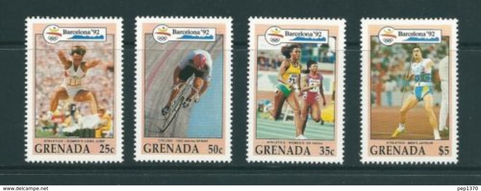 GRENADA 1992 - OLYMPICS BARCELONA 92 - YVERT Nº 2146-2149 - MICHEL ?? - SCOTT 2094-95-96-2100 - Springreiten