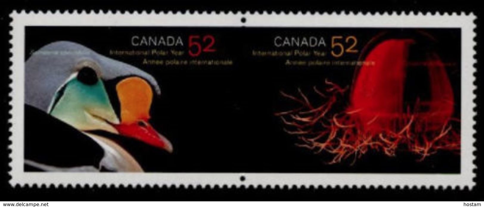 CANADA  2007,  2205a,  INTERNATIONAL POLAR YEAR   JELLY FISH & MALE KING E   PAIR MNH - Blocs-feuillets