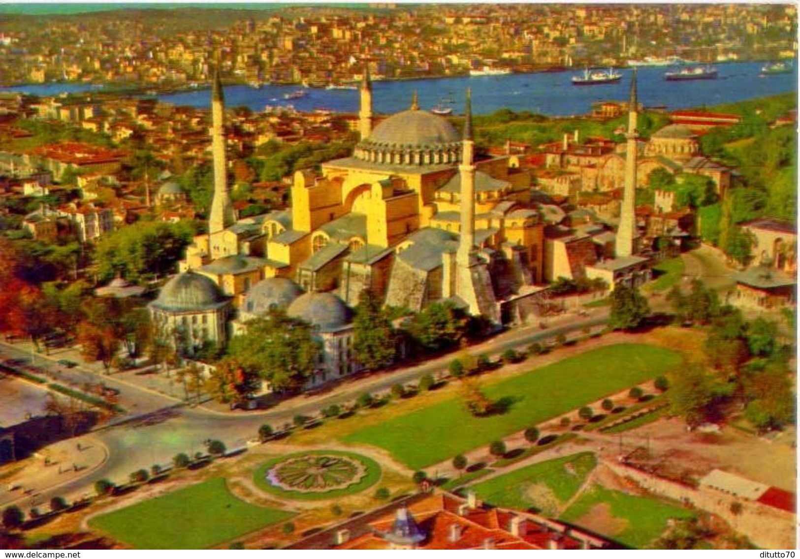 Istanbul - Aya Sfya Nin Havadan Gorunusu - Saint Sophia Museum - 390 - Formato Grande Non Viaggiata &ndash; Ar - Turquie