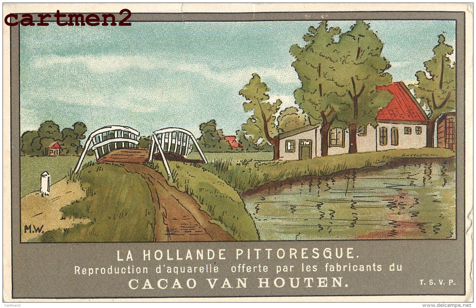 PUBLICITE CACAO VAN HOUTEN PAYS-BAS NEDERLAND HOLLANDE ILLUSTRATEUR M.W. - Reclame