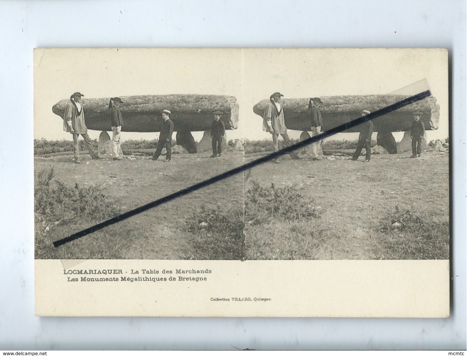 CPA Stéréoscopique - Locmariaquer - La Table Des Marchands - Les Monuments Mégalithiques De Bretagne - Locmariaquer