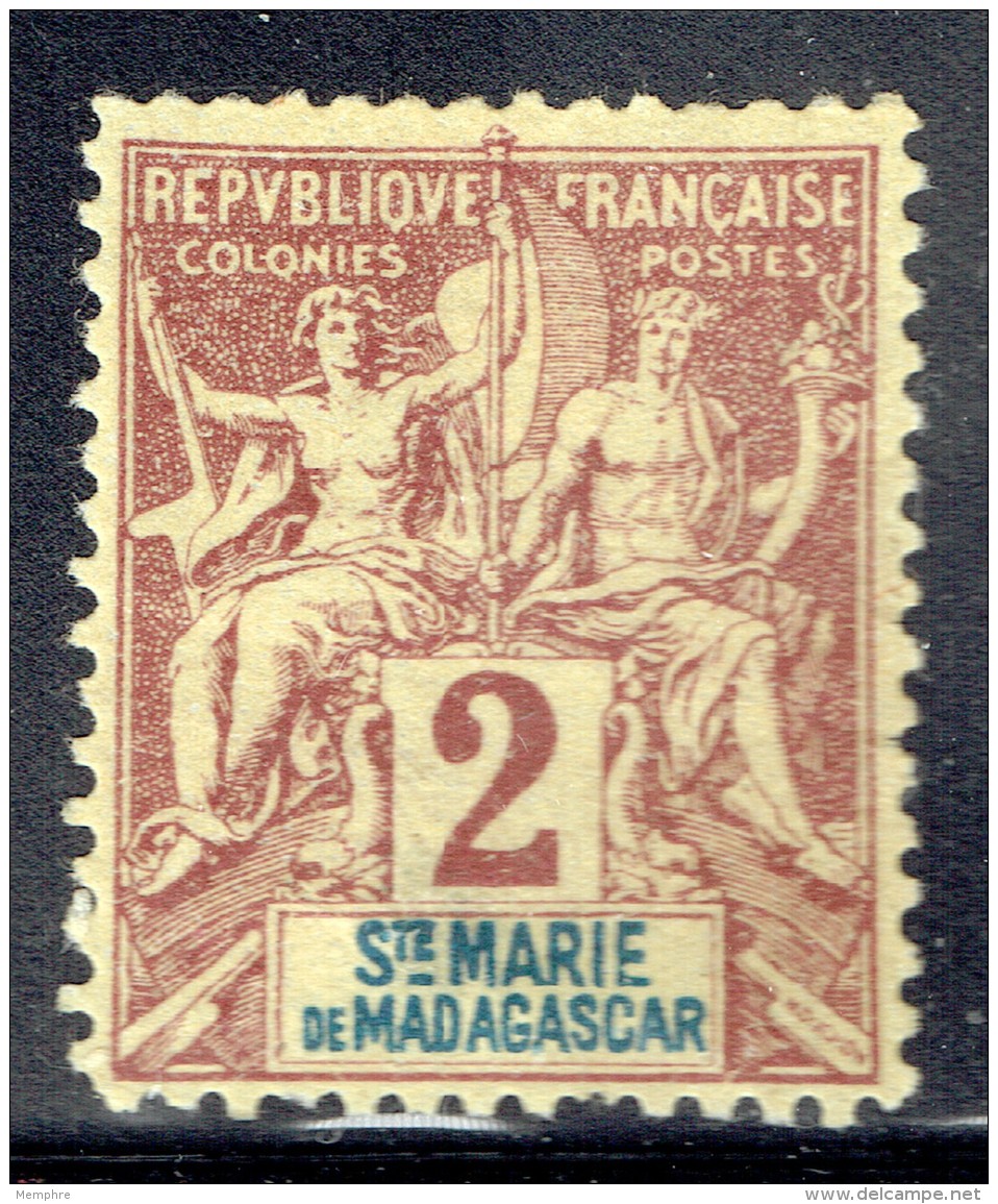 Groupe  2 Cent.  Yv 2  (*)   Faux De Fournier - Unused Stamps