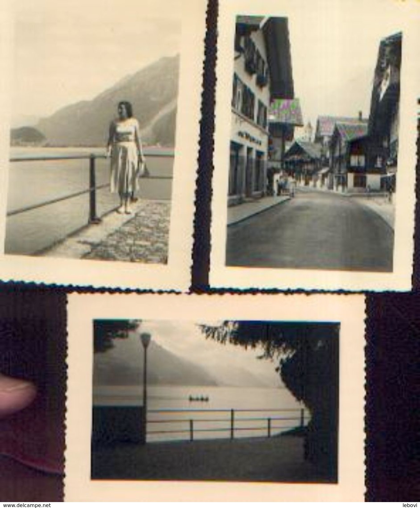 SUISSE &ndash; BRIENZ - Lot De 3 Photos (13/08/1954) - Altri & Non Classificati