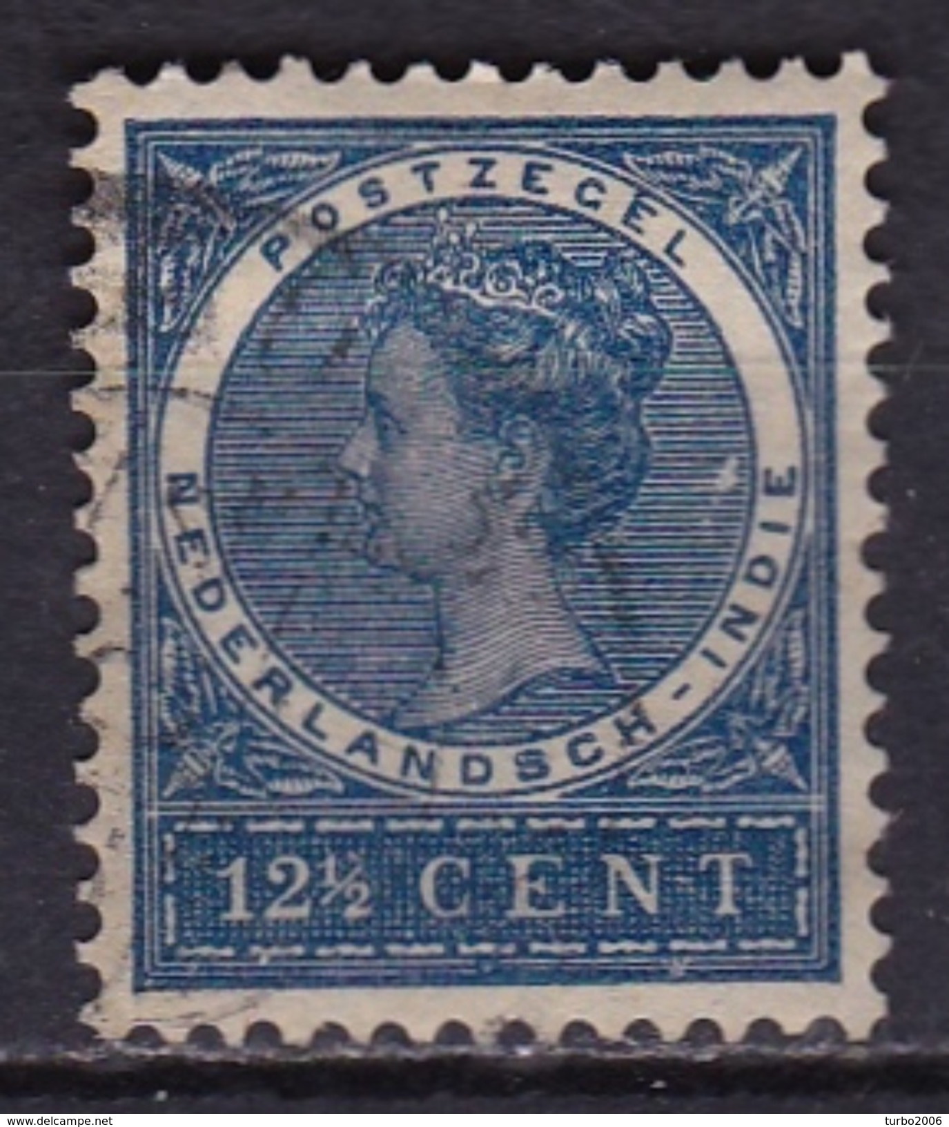 Ned. Indië: Plaatfout In 1903-1908 Koningin Wilhelmina 12 ½ Cent Blauwe Vlek Aan De 2e E Van PostzegEl NVPH 49 P - Niederländisch-Indien