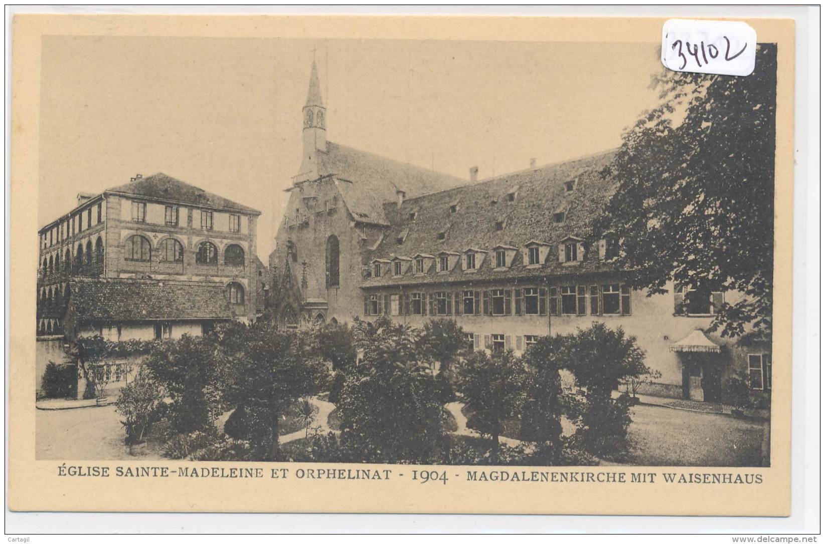 CPA  -34102 - 67 - Strasbourg - Eglise Ste Madeleine Et Orphelinat En 1904 (  Strasbourg  Disparu N° 130) - Strasbourg