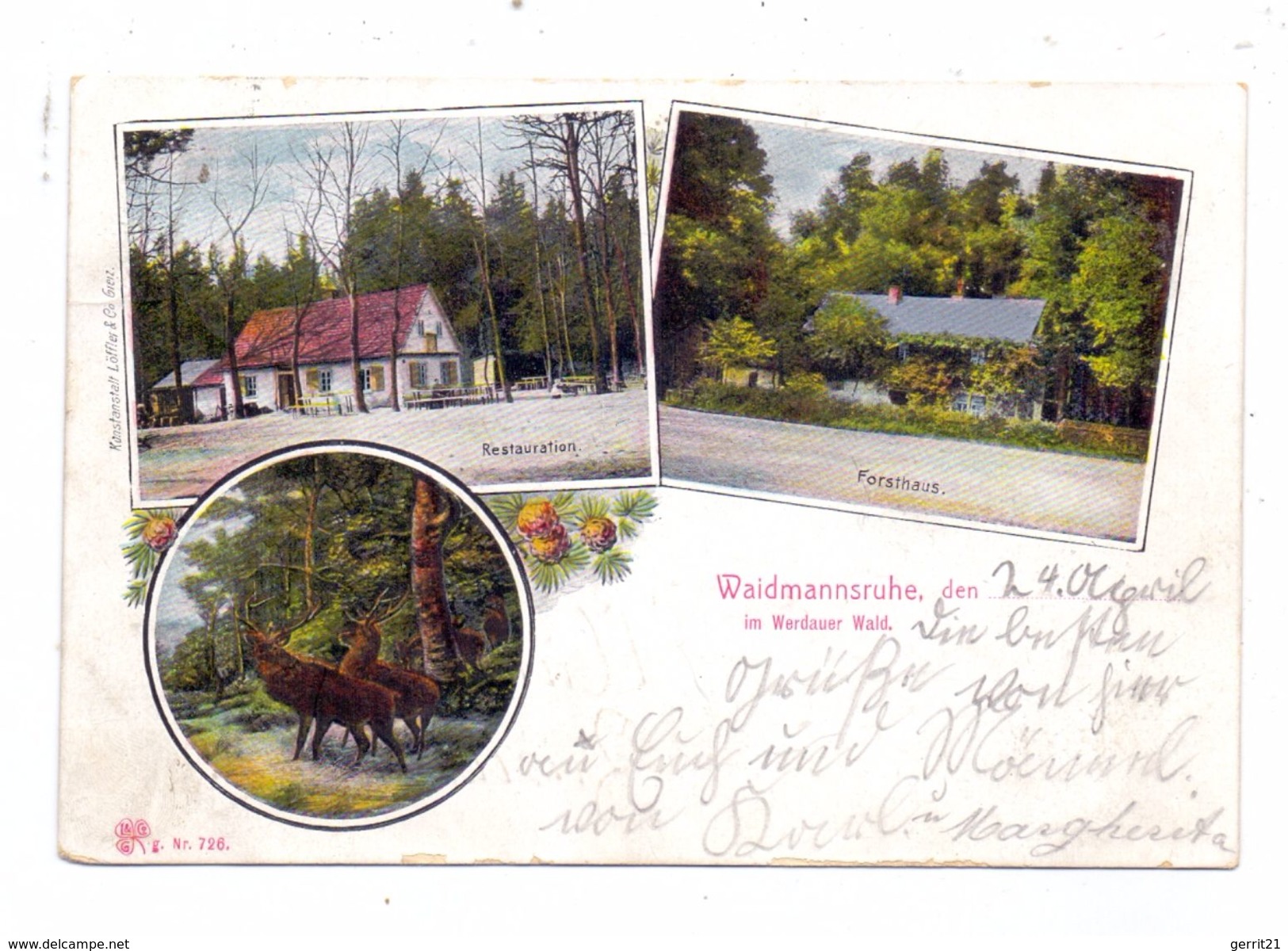 0-9620 WERDAU, Waidmannsruhe, 1910 - Werdau