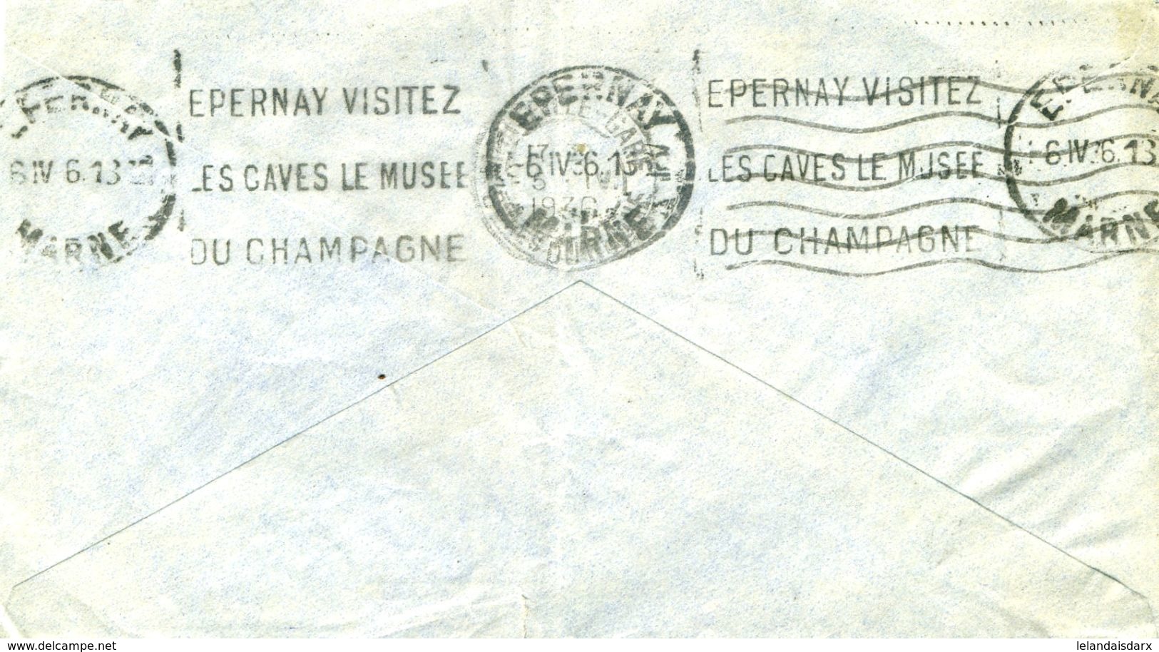 5 Cachets  Saigon Cochinchine Par Avio Via Air Mail à à Paris 8 Rue Du Chateau Epernay    Dossier Factures 8 - 1921-1960: Modern Period