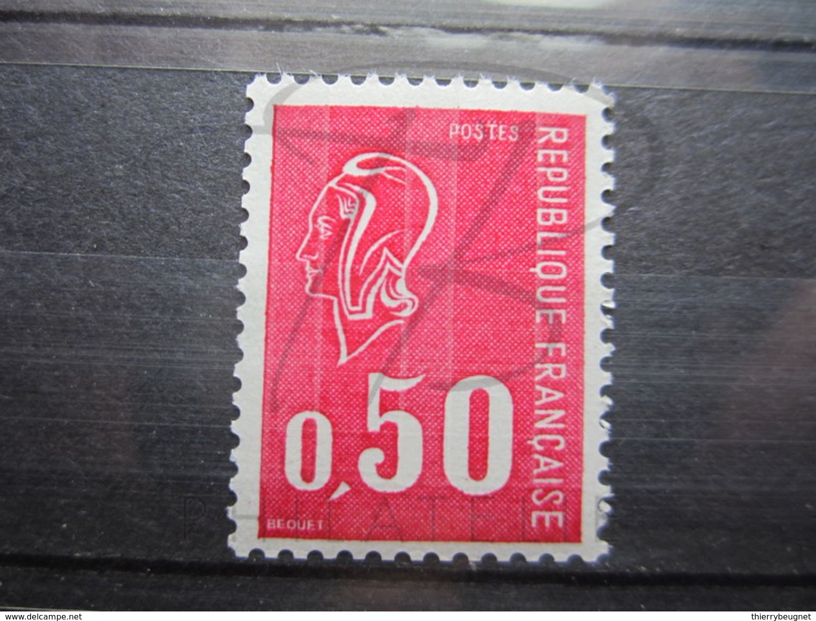 VEND BEAU TIMBRE DE FRANCE N° 1664 , 3 BANDES PHOSPHORES + NUMERO ROUGE , XX !!! - 1971-1976 Marianne (Béquet)