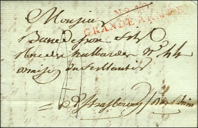 N° 40 / GRANDE ARMEE Rouge Sur Lettre Avec Texte Daté De Posen. 1807. - TB / SUP. - Sellos De La Armada (antes De 1900)