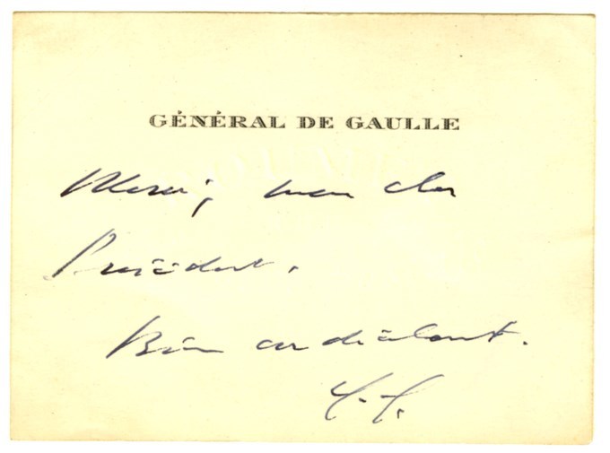 GAULLE Charles De (1890-1970), Général Et Homme D'État. - Otros & Sin Clasificación