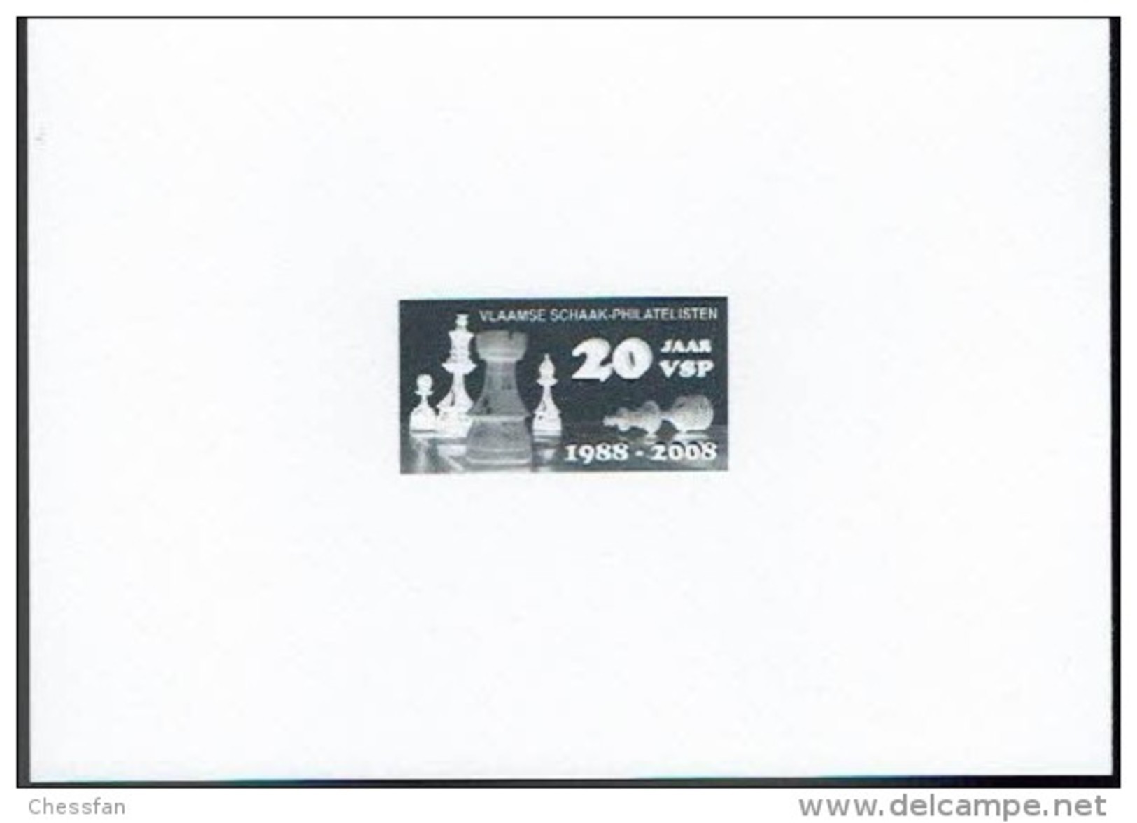 Schaken Schach Chess Ajedrez échecs - Souvenir - Zwartdruk MyStamp - 20 Jaar VSP - Echecs