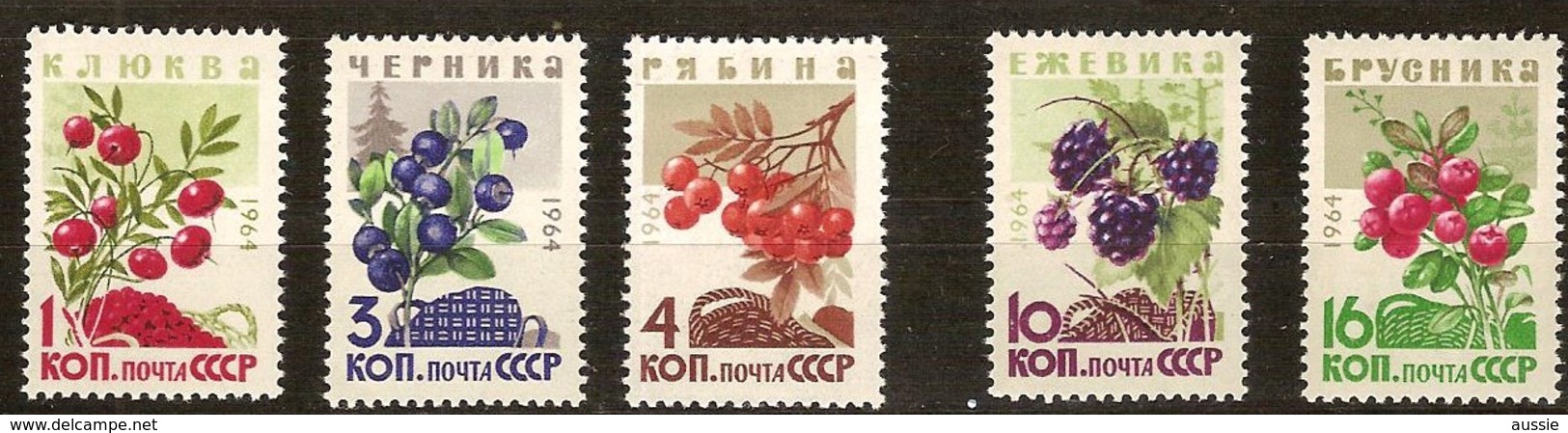 Russia Rusland Russie 1964 Yvertnr 2892-2896 *** MNH Cote 6 Euro Flore Fruit - Ongebruikt