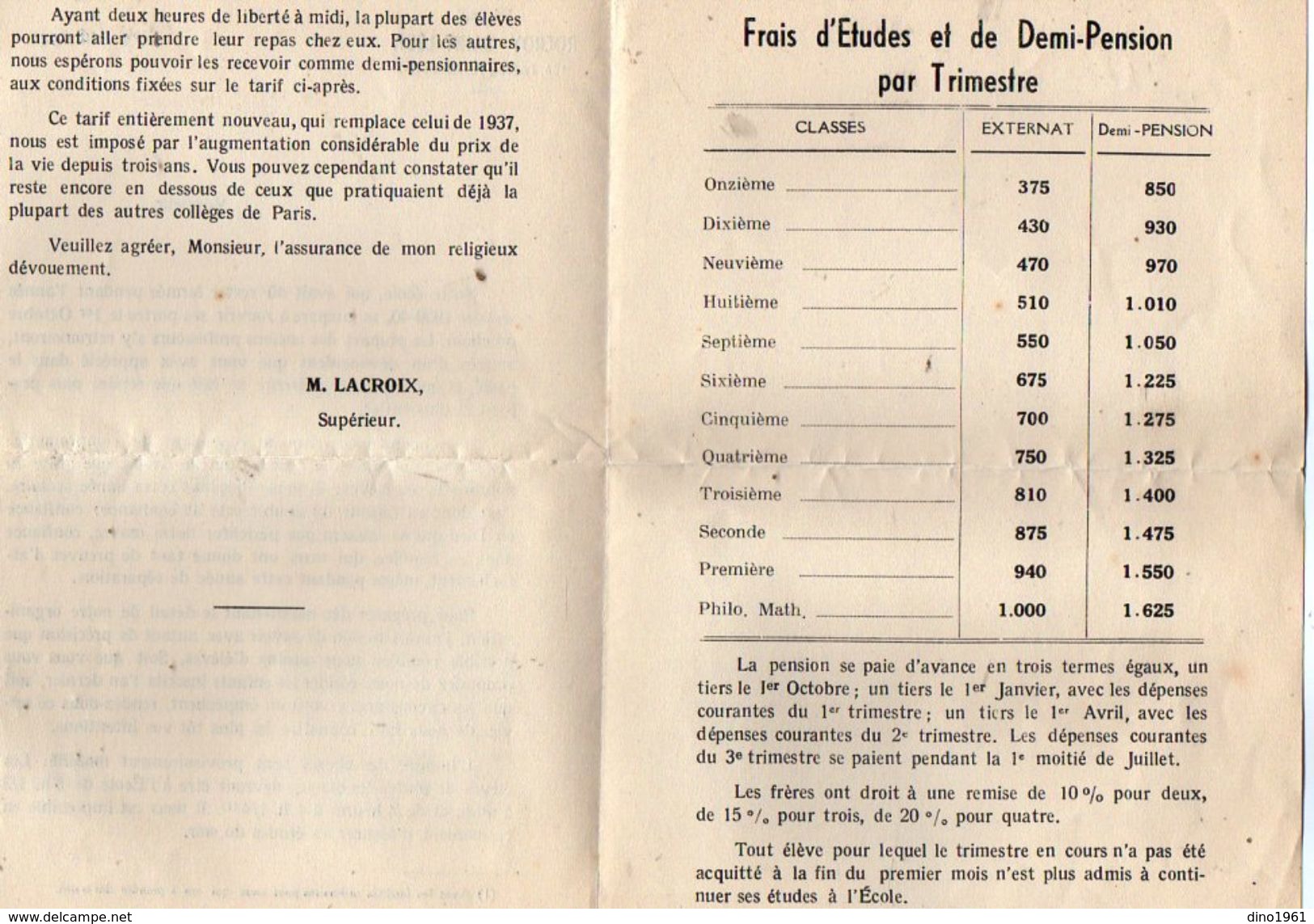 VP10.812 - PARIS - Ecole Rocroy - Saint - Léon - 9 Bulletins Scolaires - Elève ALLO & Divers - Diplômes & Bulletins Scolaires