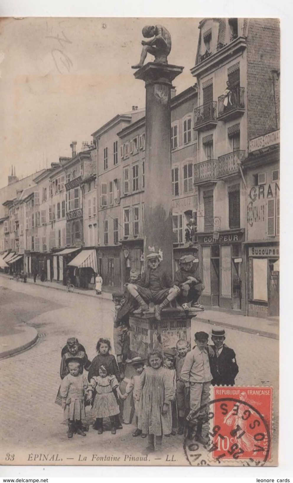 Cpa.88.Epinal.1912.La Fontaine Pinaud.animé Enfants Personnages - Epinal