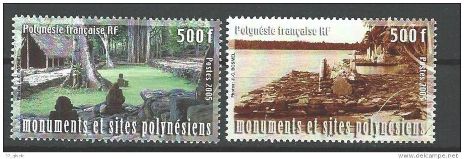 Polynésie YT 757 Et 758 " Monuments Et Sites " 2005 Neuf** - Unused Stamps