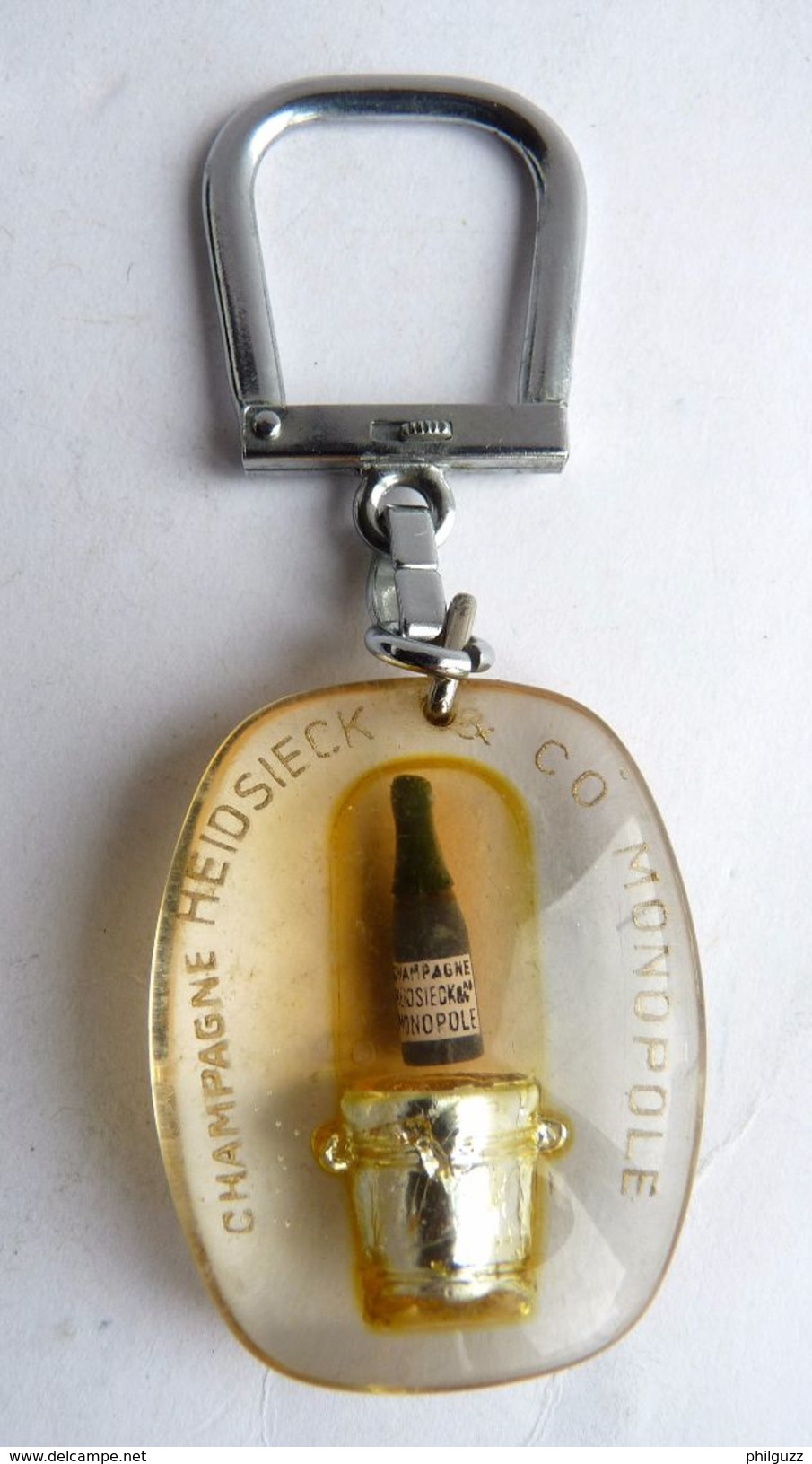 PORTE CLES KEY CHAIN BOURBON - CHAMPAGNE HEIDSIECH Fond Orange  - INCLUSION MOBILE - Key-rings