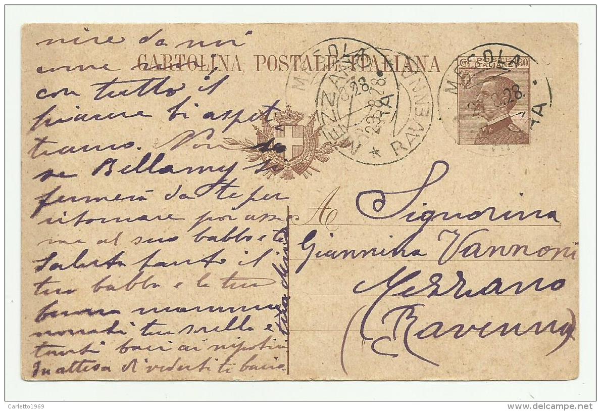 CARTOLINA POSTALE ITALIANA ANNO 1928  FP - Geschiedenis