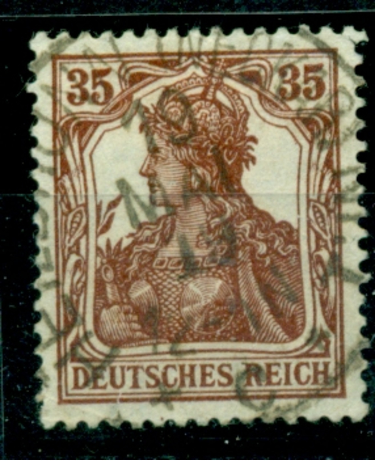 Deutsches Reich. Germania Nr. 103 B Vollstempel, Geprüft Winkler BPP + Infla - Gebraucht