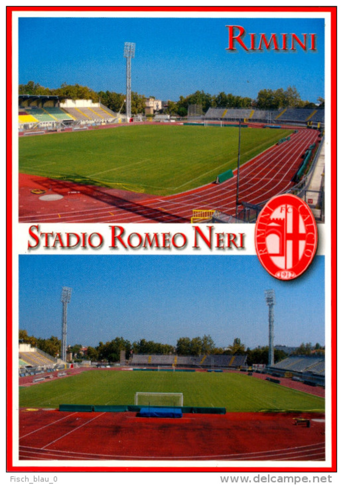 AK Stadion Postkarte Stadio Romeo Neri Club Rimini Calcio AC 1912 Italia Italy Italien Calcio Football Stadium Postcard - Fussball