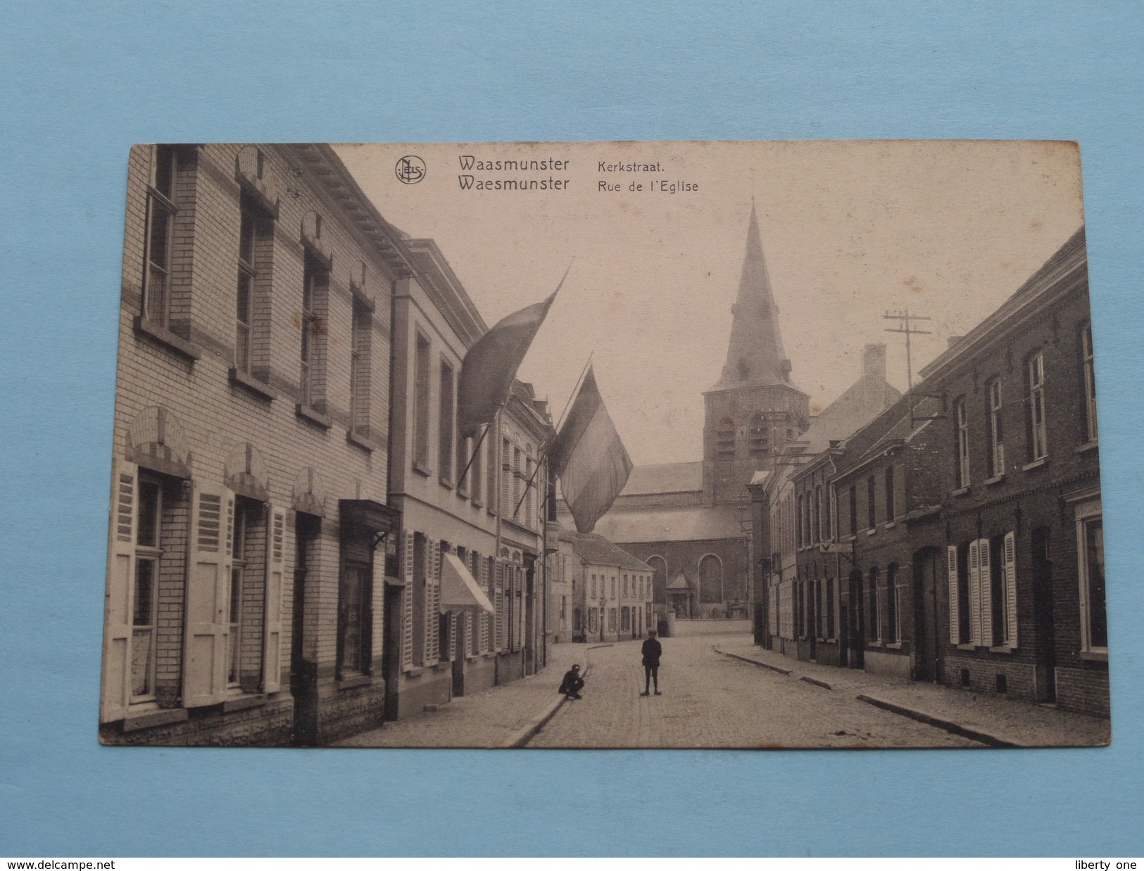 Kerkstraat - Rue De L'Eglise ( De Cock - Van Puyvelde ) Anno 19?? ( Zie Foto Details ) !! - Waasmunster