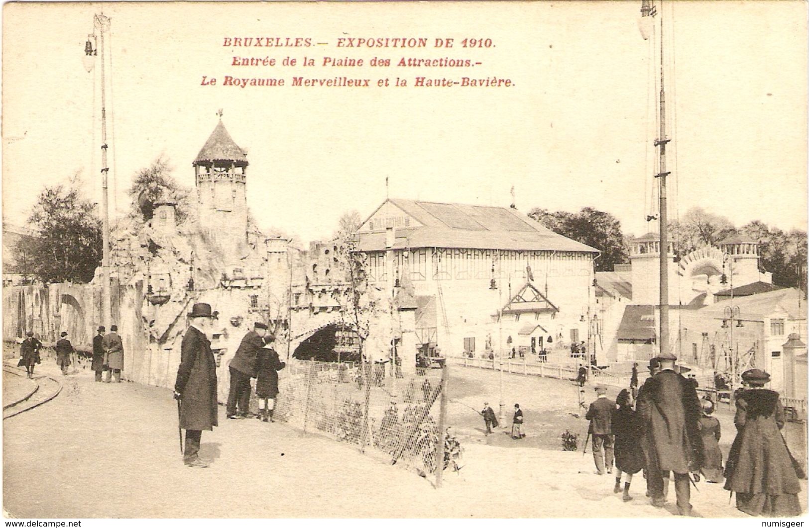 EXPOSITION UNIVERSELLE DE BRUXELLES 1910 --  Entrée De La Plaine Des Attractions - Universal Exhibitions