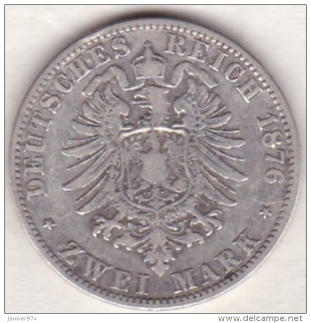 PRUSSIA. 2 Mark 1876 A, Wilhelm I , En Argent, KM# 506 - 2, 3 & 5 Mark Argent