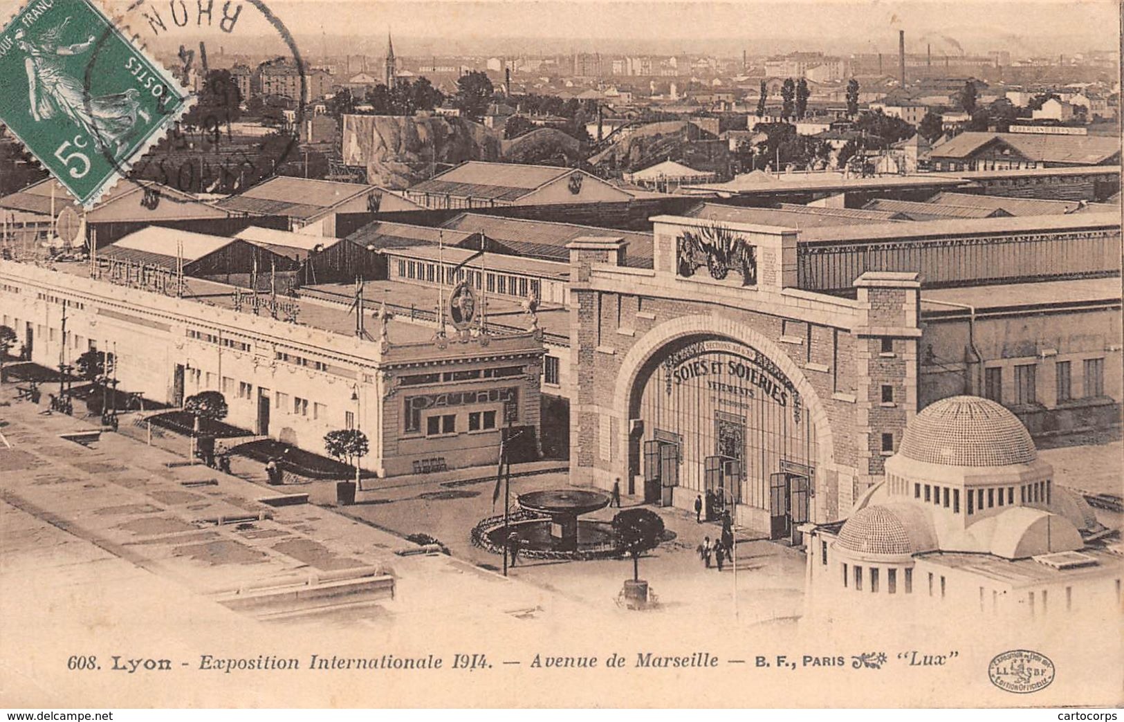 69 - Lyon - Exposition Internationale 1914 -  Avenue De Marseille - Usines De Soies & Soieries - Lyon 6