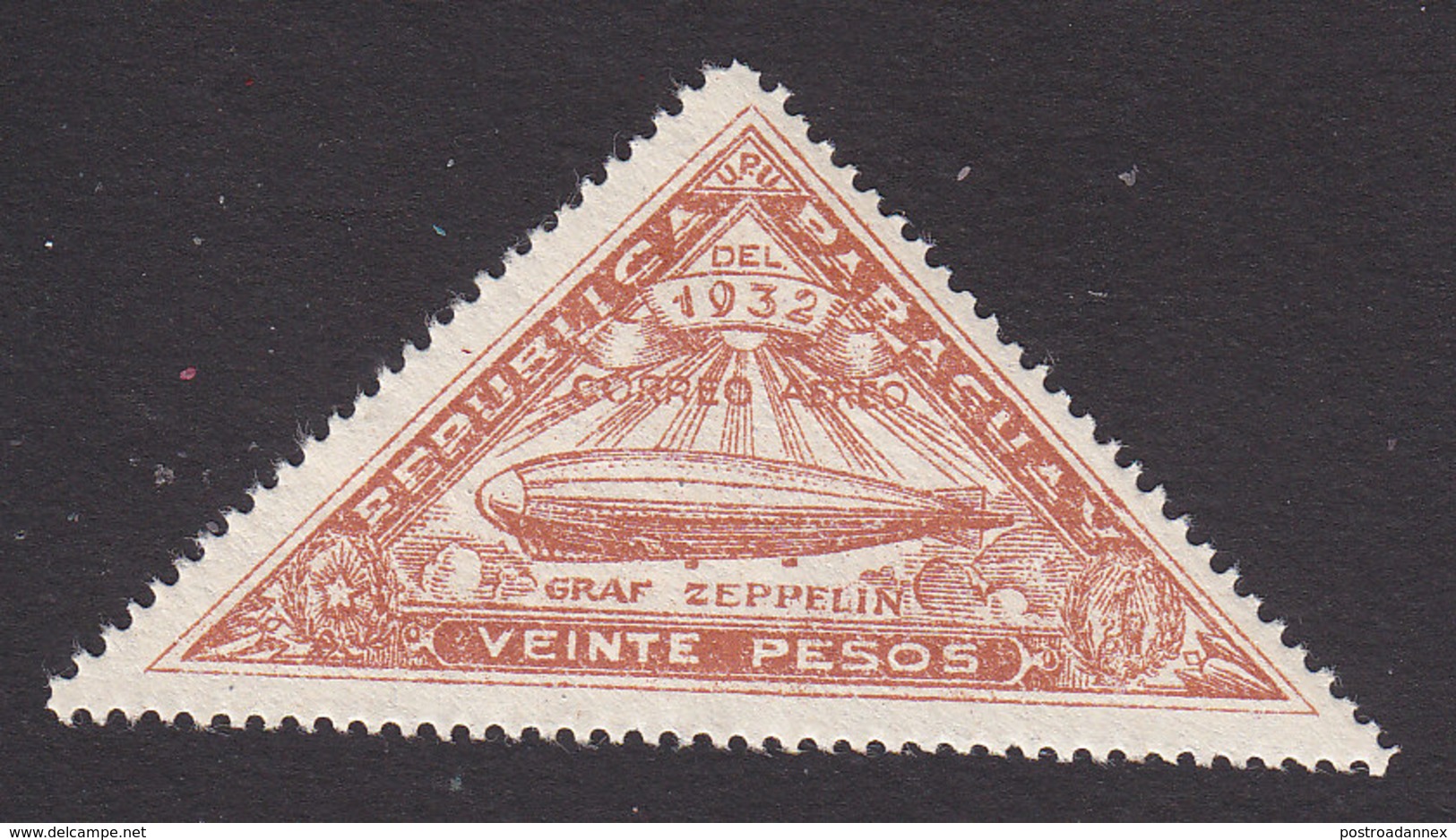 Paraguay, Scott #C78, Mint Hinged, Graf Zeppelin, Issued 1932 - Paraguay