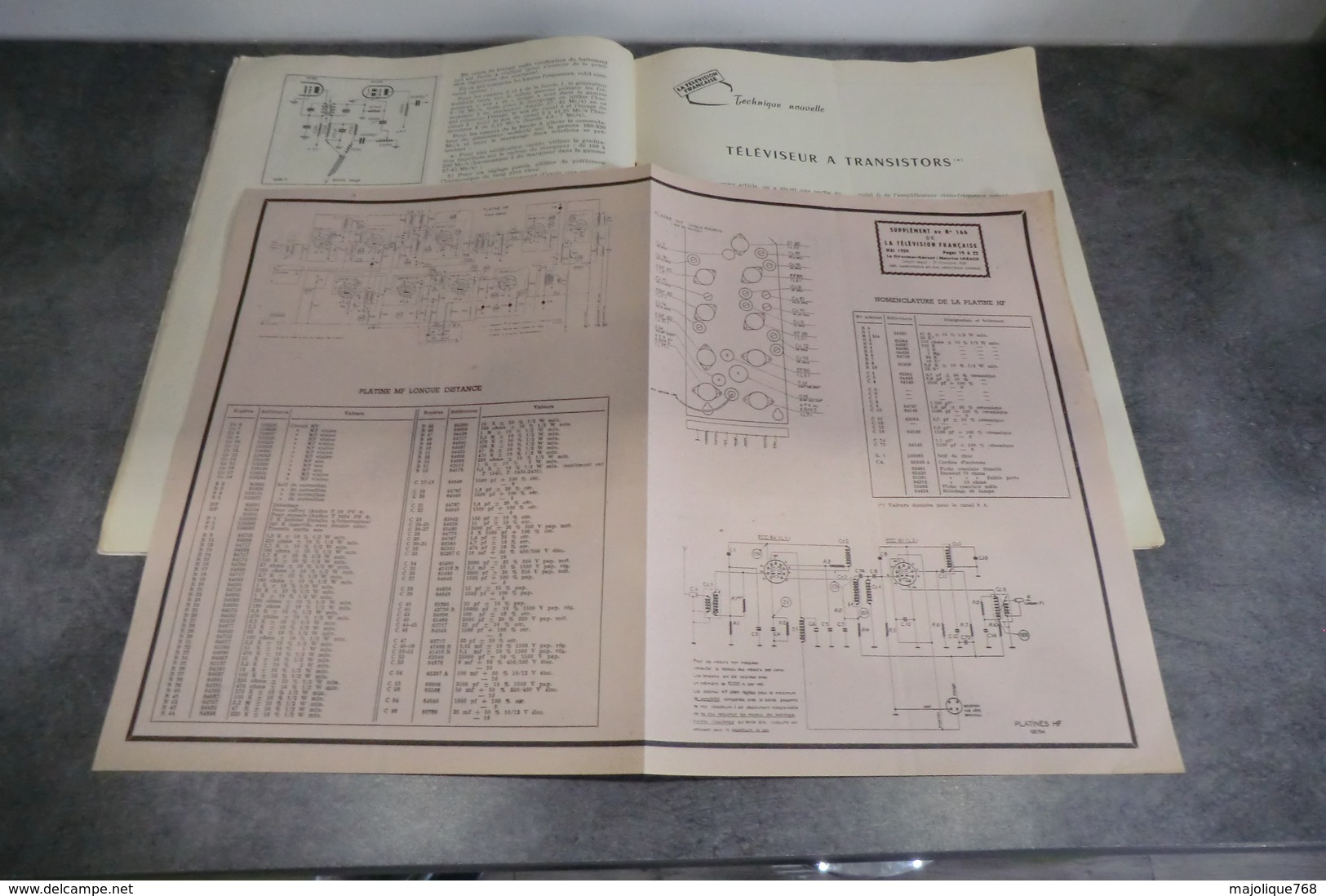 Revue - La Télévision Française - Mai ,1959 N°166 - Avec Le Supplément - Fernsehgeräte