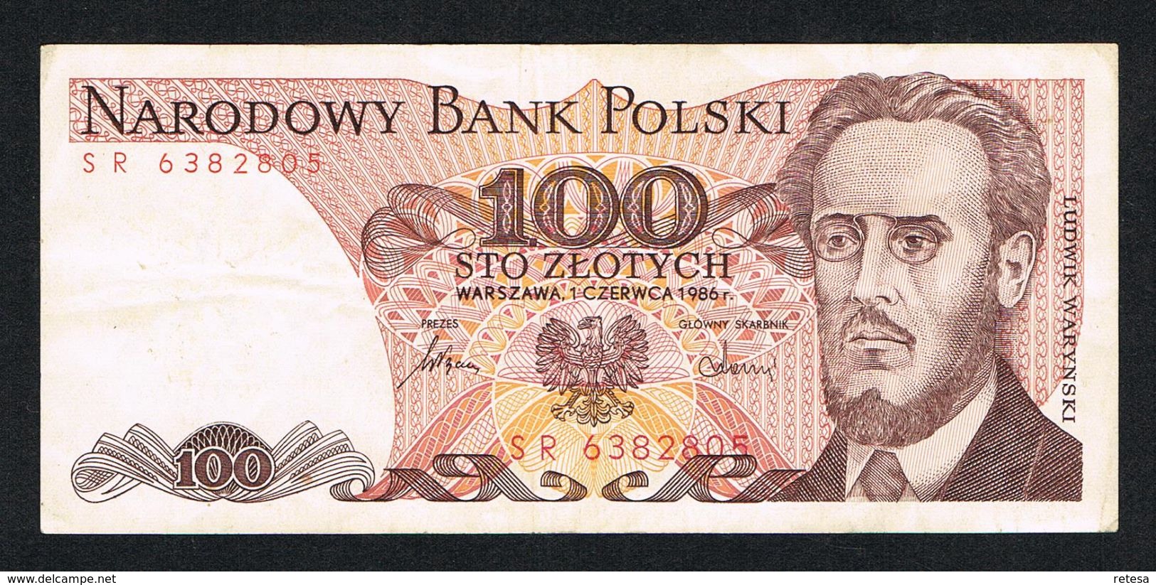 °°° POLEN 100  ZLOTYCH  1986 - Pologne