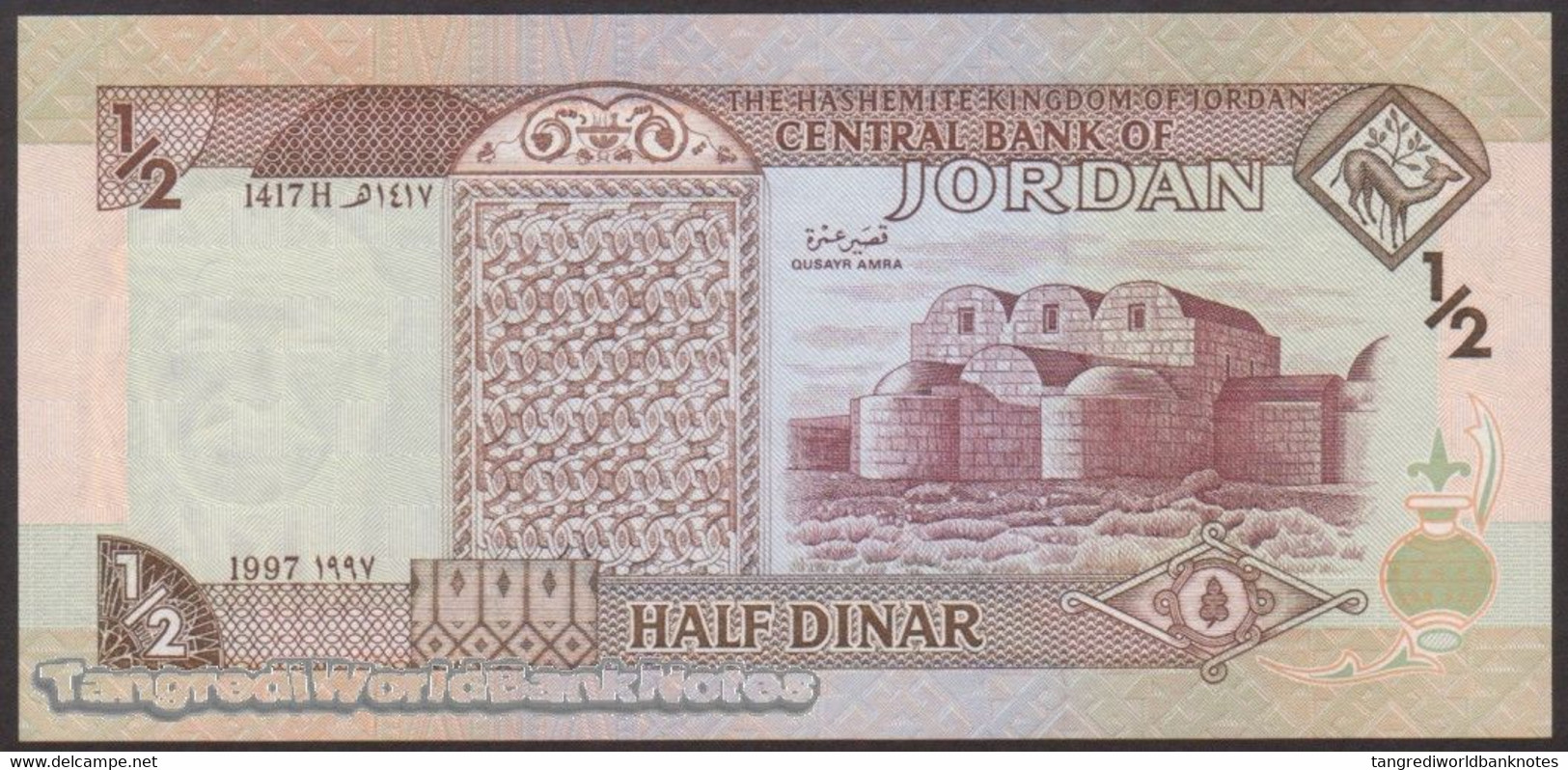 TWN - JORDAN 28b - ½ Dinar 1995 UNC - Giordania